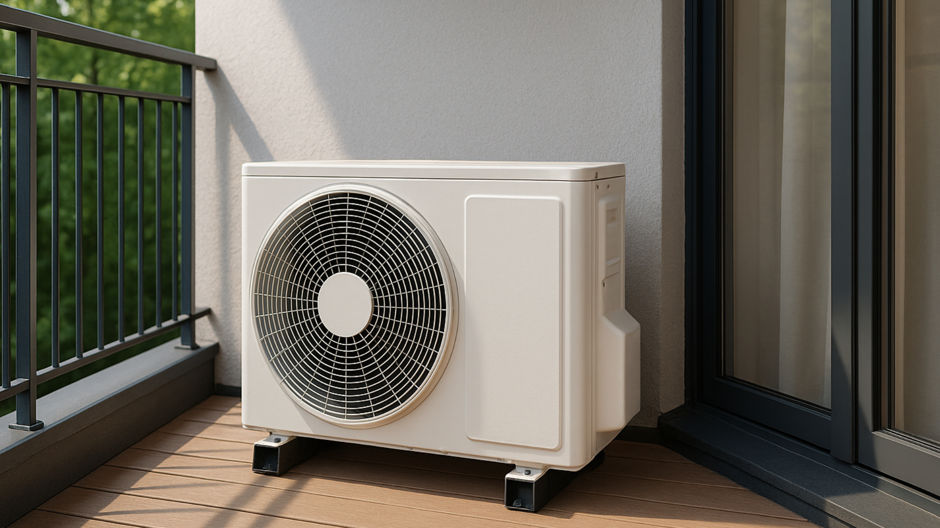 Klimaanlage-auf-Balkon