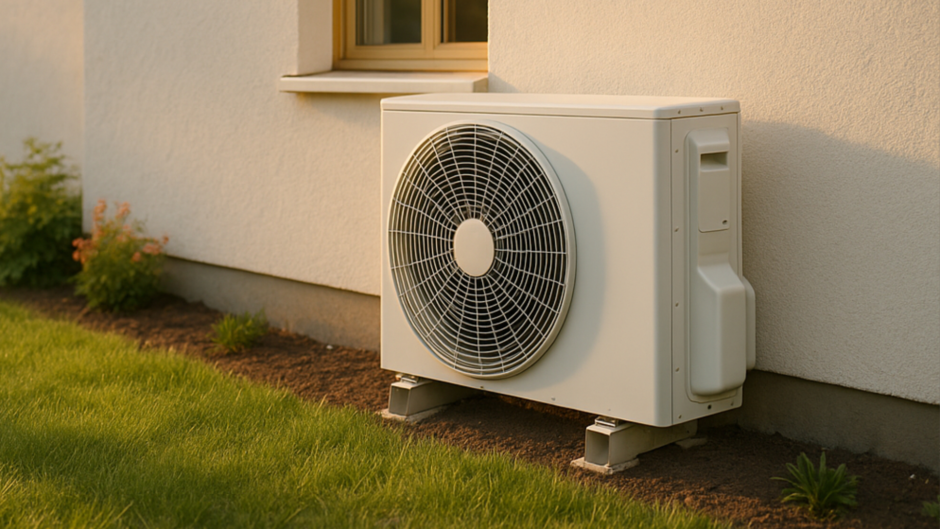 Klimaanlage-an-Hauswand